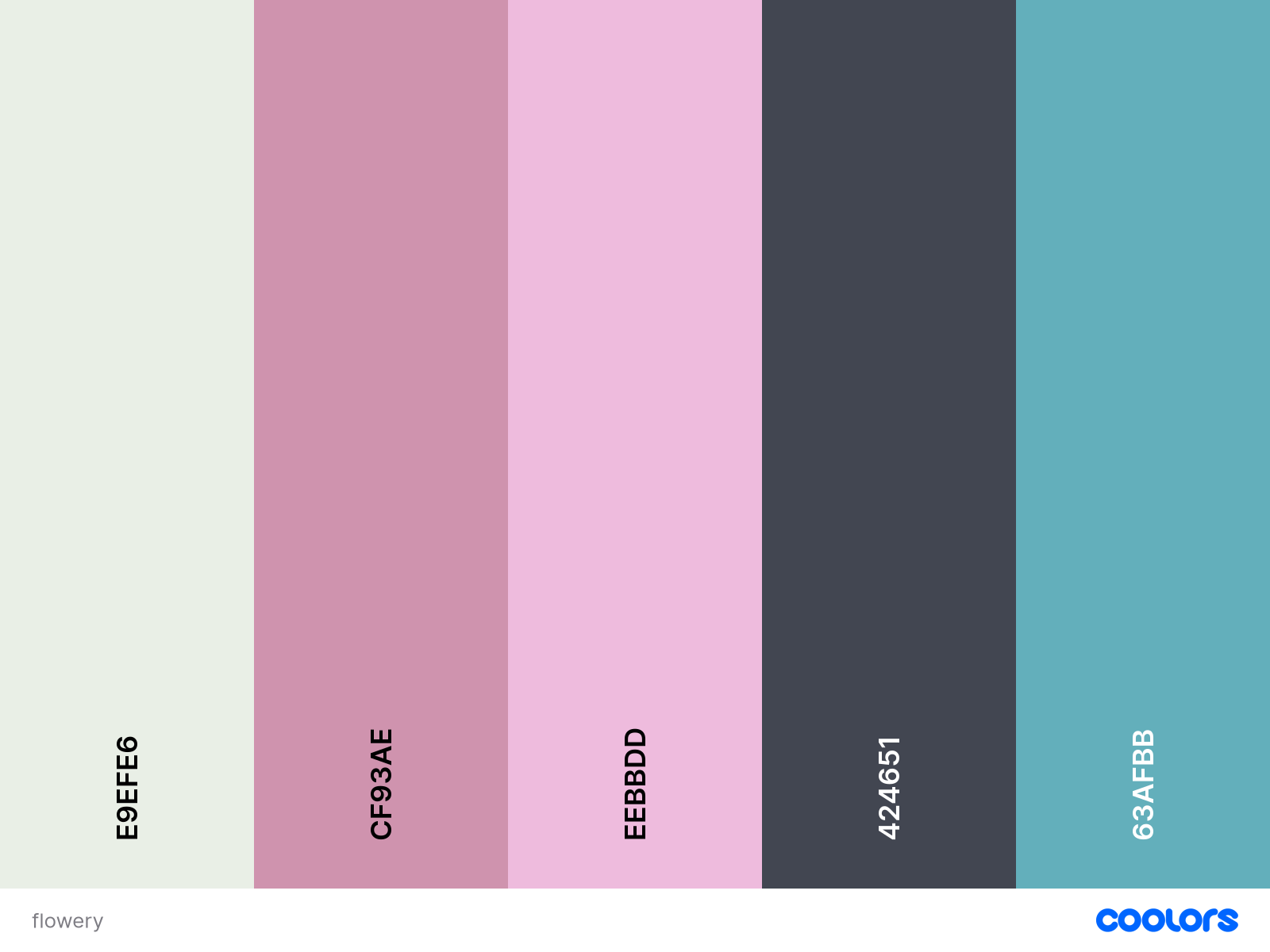 the flowery color palette